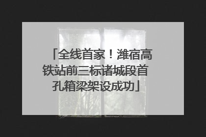 全线首家！潍宿高铁站前三标诸城段首孔箱梁架设成功