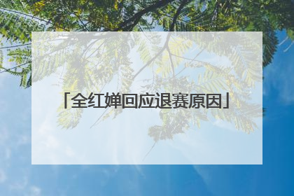 全红婵回应退赛原因