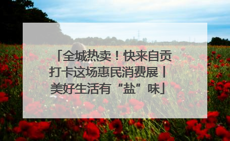 全城热卖！快来自贡打卡这场惠民消费展丨美好生活有“盐”味