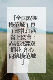 全国双拥模范城（县）巡礼江西省上饶市：赤诚浇灌双拥花 齐心同筑模范城