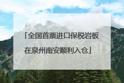 全国首票进口保税岩板在泉州南安顺利入仓