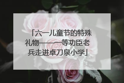 六一儿童节的特殊礼物——一等功臣老兵走进卓刀泉小学