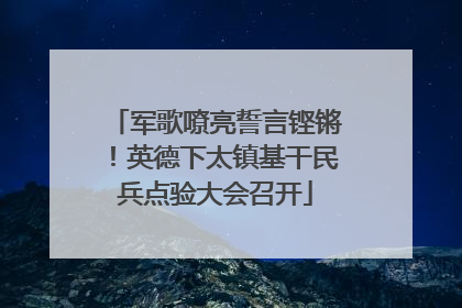 军歌嘹亮誓言铿锵！英德下太镇基干民兵点验大会召开