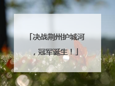 决战荆州护城河，冠军诞生！