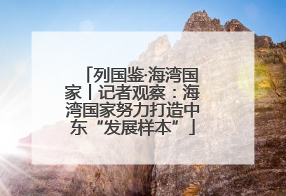 列国鉴·海湾国家丨记者观察：海湾国家努力打造中东“发展样本”