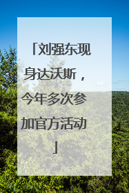 刘强东现身达沃斯，今年多次参加官方活动