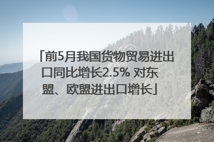 前5月我国货物贸易进出口同比增长2.5% 对东盟、欧盟进出口增长