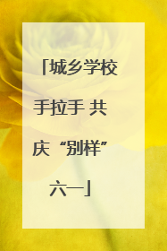 城乡学校手拉手 共庆“别样”六一