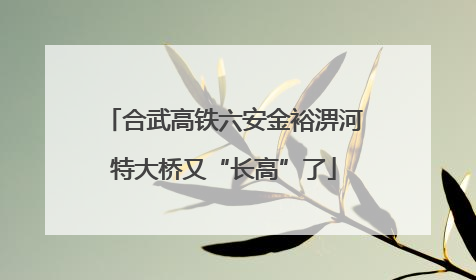 合武高铁六安金裕淠河特大桥又“长高”了