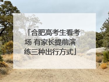 合肥高考生看考场 有家长提前演练三种出行方式