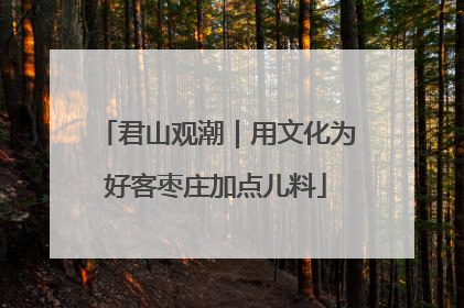 君山观潮｜用文化为好客枣庄加点儿料