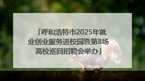 呼和浩特市2025年就业创业服务进校园暨第8场高校巡回招聘会举办
