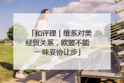 和评理｜维系对美经贸关系，欧盟不能一味妥协让步