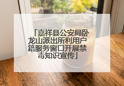 嘉祥县公安局卧龙山派出所利用户籍服务窗口开展禁毒知识宣传
