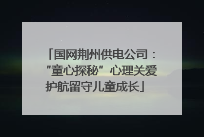 国网荆州供电公司：“童心探秘”心理关爱护航留守儿童成长