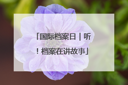 国际档案日｜听！档案在讲故事