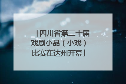 四川省第二十届戏剧小品（小戏）比赛在达州开幕
