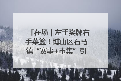 在场｜左手奖牌右手菜篮！博山区石马镇“赛事+市集”引燃周末经济