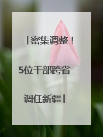 密集调整！5位干部跨省调任新疆
