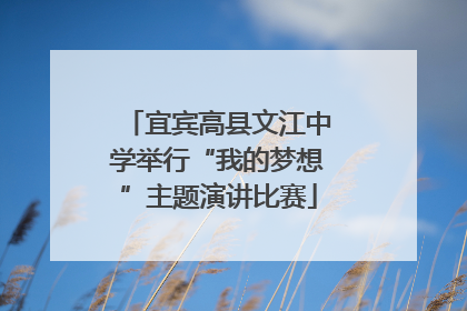 宜宾高县文江中学举行“我的梦想”主题演讲比赛