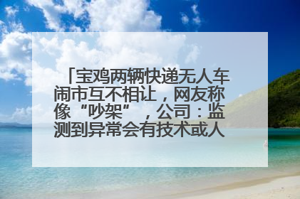 宝鸡两辆快递无人车闹市互不相让，网友称像“吵架”，公司：监测到异常会有技术或人为干预处置