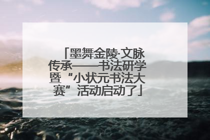 墨舞金陵·文脉传承——书法研学暨“小状元书法大赛”活动启动了