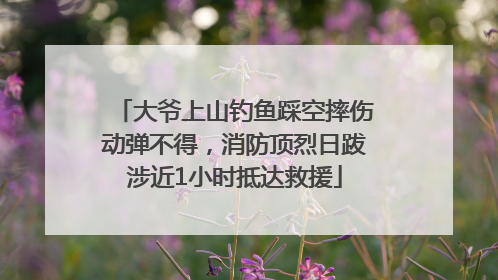 大爷上山钓鱼踩空摔伤动弹不得，消防顶烈日跋涉近1小时抵达救援