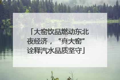 大窑饮品燃动东北夜经济，“真大窑”诠释汽水品质坚守