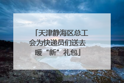 天津静海区总工会为快递员们送去暖“新”礼包