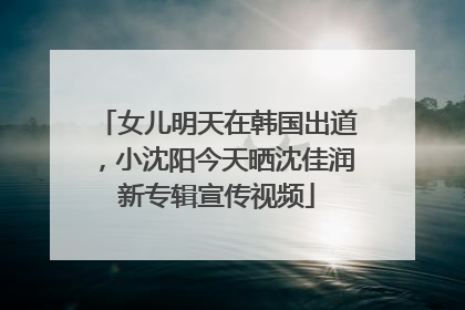女儿明天在韩国出道，小沈阳今天晒沈佳润新专辑宣传视频