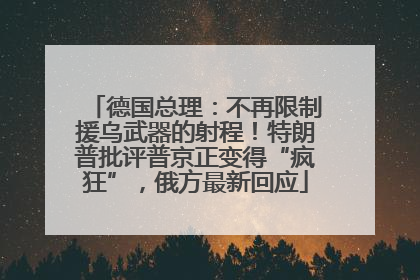 德国总理：不再限制援乌武器的射程！特朗普批评普京正变得“疯狂”，俄方最新回应