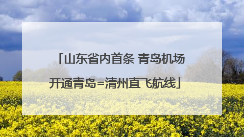 山东省内首条 青岛机场开通青岛=清州直飞航线