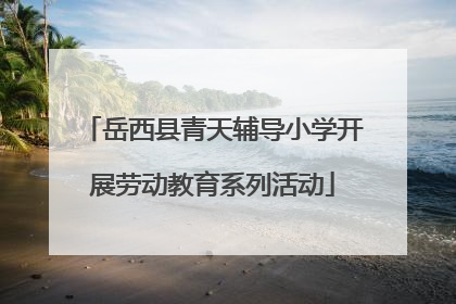 岳西县青天辅导小学开展劳动教育系列活动