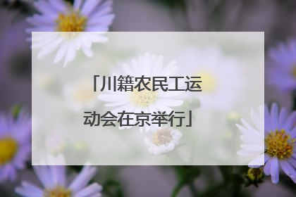 川籍农民工运动会在京举行