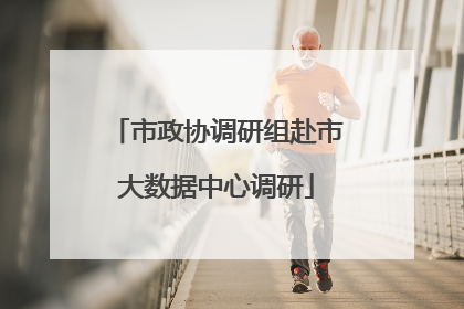 市政协调研组赴市大数据中心调研
