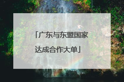 广东与东盟国家达成合作大单