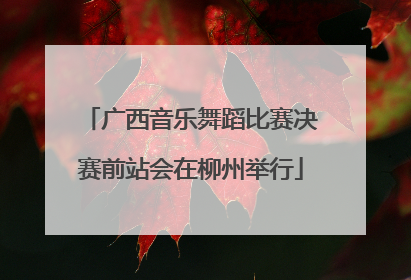 广西音乐舞蹈比赛决赛前站会在柳州举行