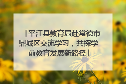 平江县教育局赴常德市鼎城区交流学习，共探学前教育发展新路径