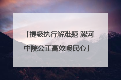 提级执行解难题 漯河中院公正高效暖民心