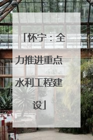 怀宁：全力推进重点水利工程建设
