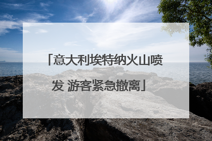 意大利埃特纳火山喷发 游客紧急撤离
