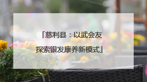 慈利县：以武会友 探索银发康养新模式