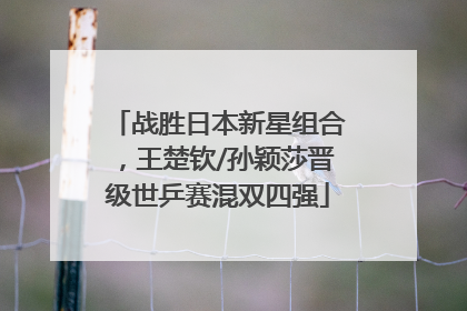 战胜日本新星组合，王楚钦/孙颖莎晋级世乒赛混双四强