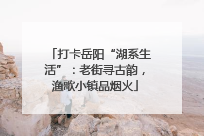打卡岳阳“湖系生活”：老街寻古韵，渔歌小镇品烟火