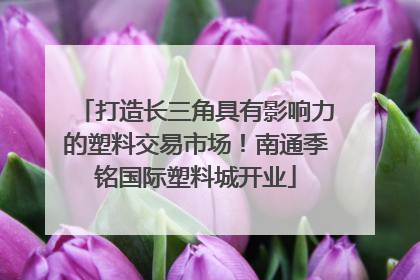 打造长三角具有影响力的塑料交易市场！南通季铭国际塑料城开业