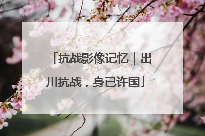 抗战影像记忆｜出川抗战，身已许国