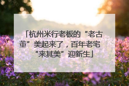 杭州米行老板的“老古董”美起来了，百年老宅“来其美”迎新生