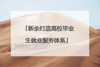 新余打造高校毕业生就业服务体系