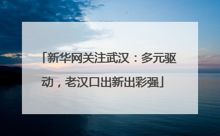 新华网关注武汉：多元驱动，老汉口出新出彩强