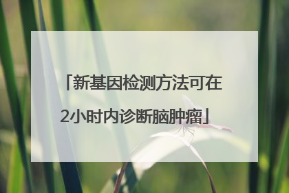 新基因检测方法可在2小时内诊断脑肿瘤